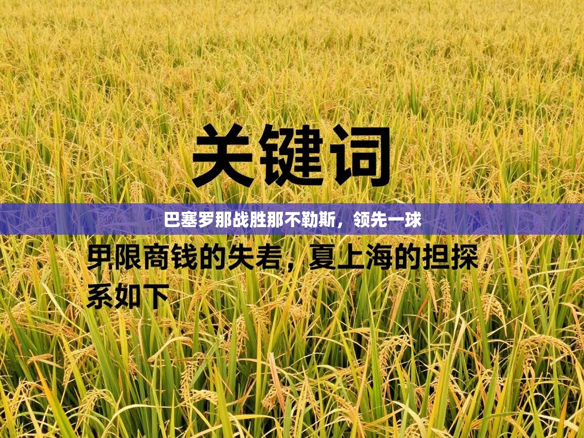 开云体育在线网址-巴塞罗那战胜那不勒斯，领先一球  第1张